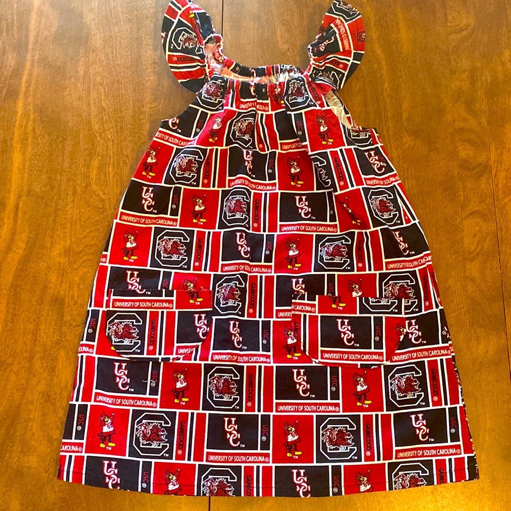 Handmade Gamecock Dress fits 3-4 year olds